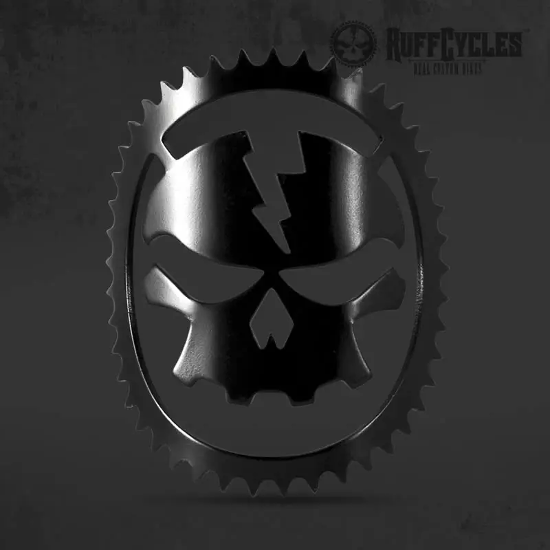 Steuerkopfschild Skully Schwarz